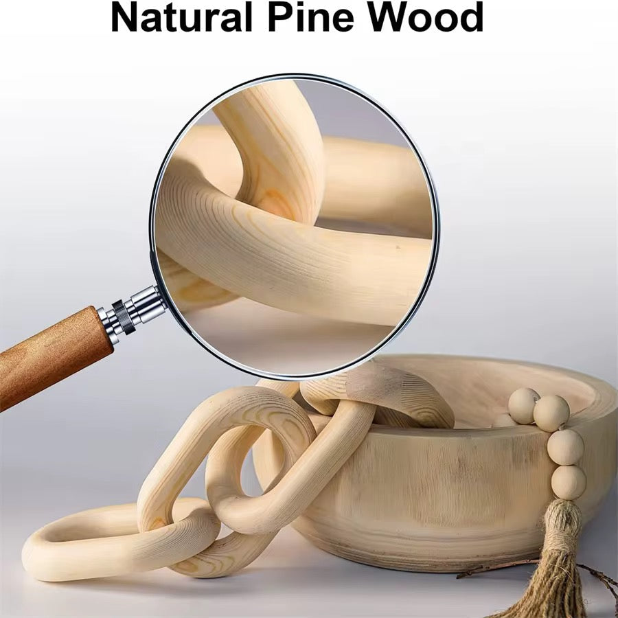 Abstract Matte Black Chain Decor Sculpture