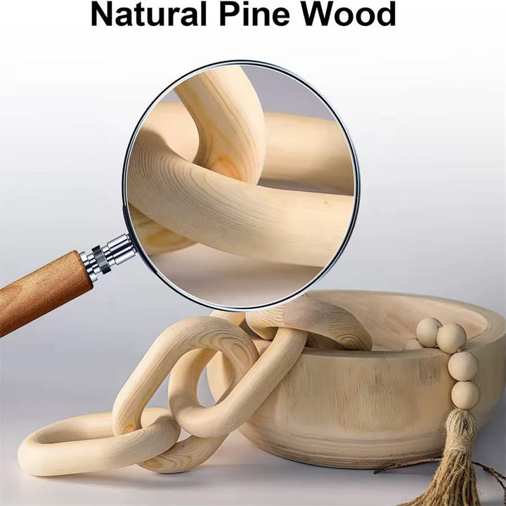 Abstract Matte Black Chain Decor Sculpture