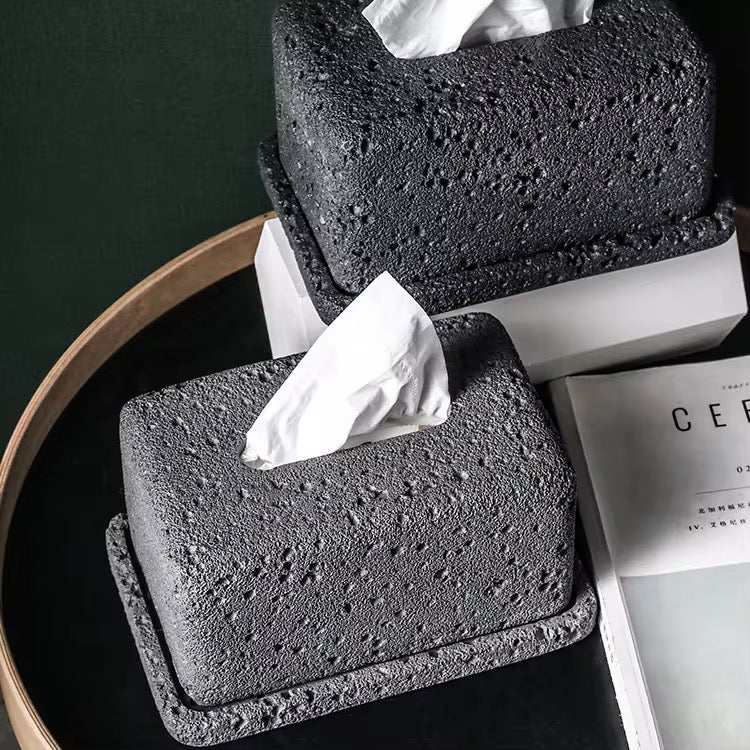 Lava Rock-Style Tissue Box HolderAdd a bold, contemporary statement to ...