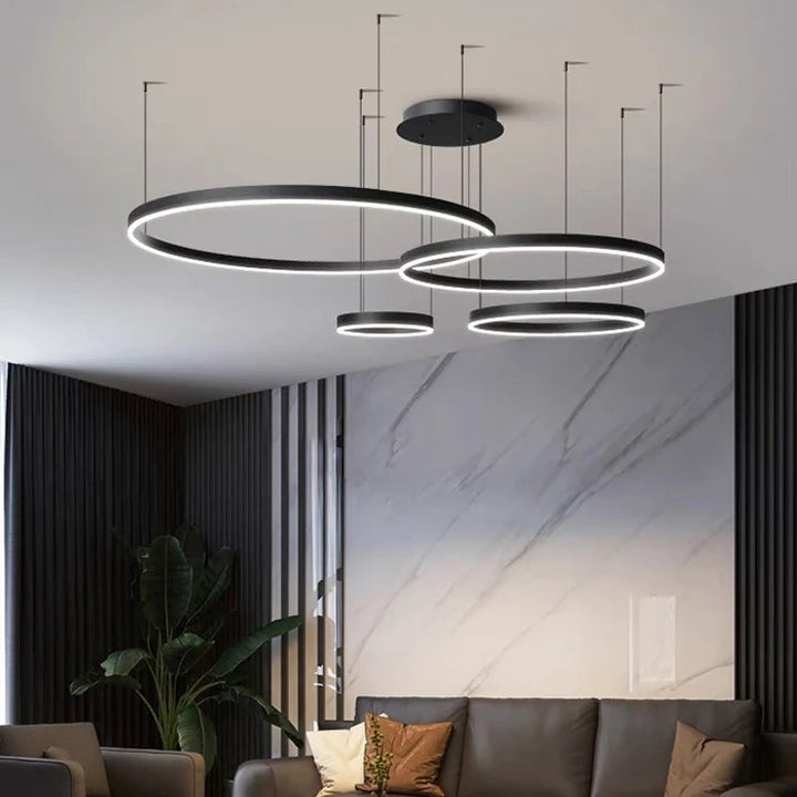 Modern LED Ring Chandelier for Stylish Ambient Lighting