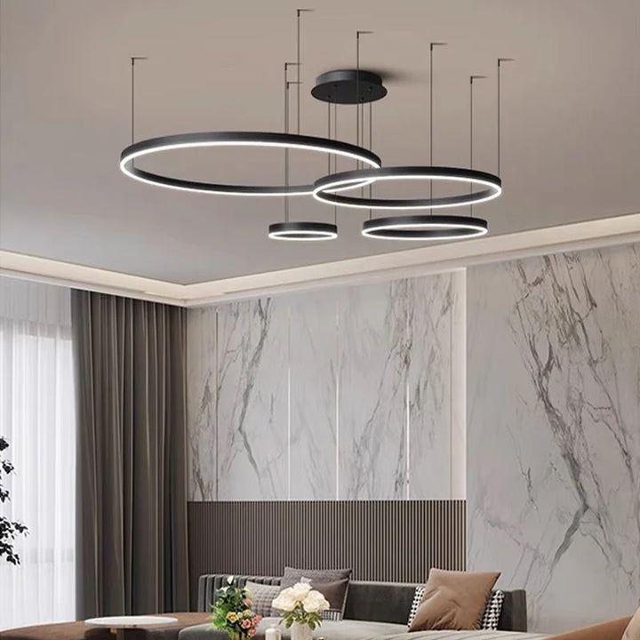 Modern LED Ring Chandelier for Stylish Ambient Lighting