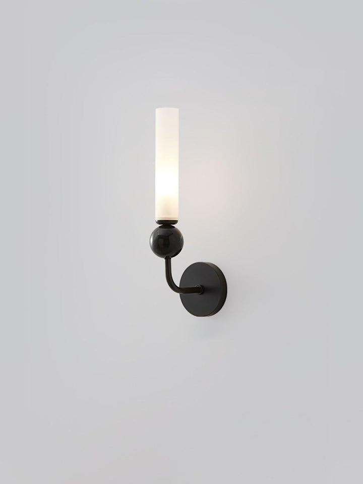 Slim Brass Glass Wall Sconce