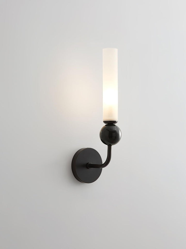 Slim Brass Glass Wall Sconce