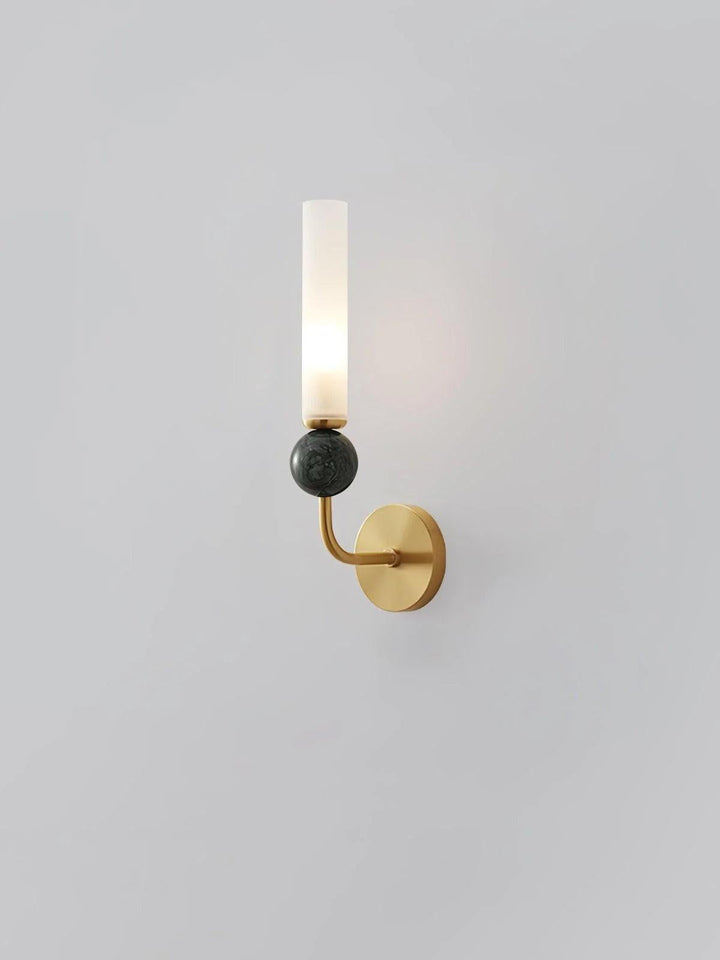Slim Brass Glass Wall Sconce