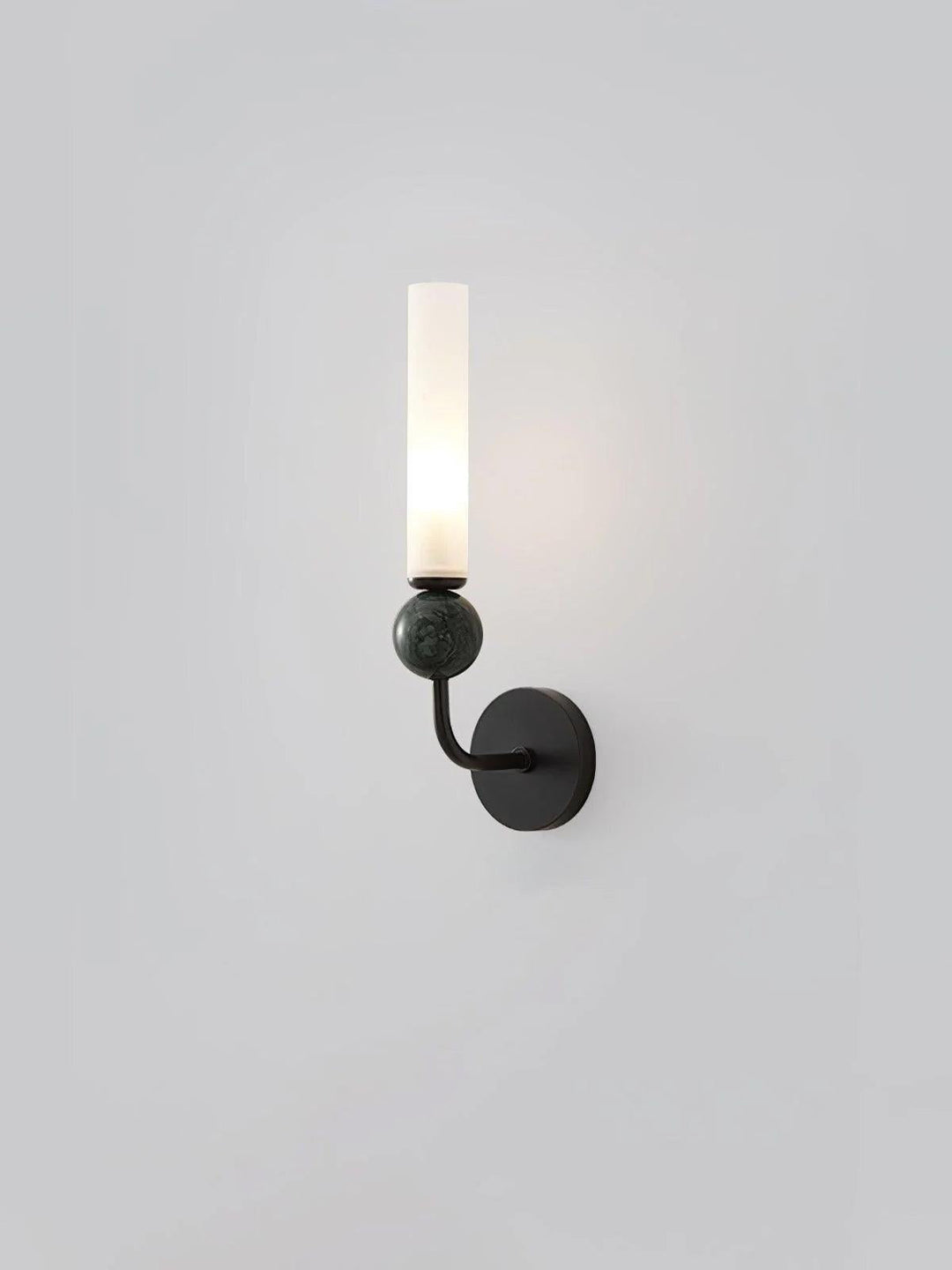 Slim Brass Glass Wall Sconce