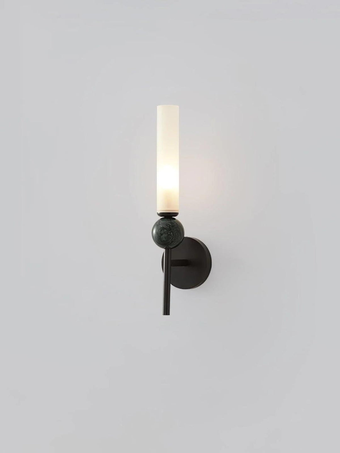 Slim Brass Glass Wall Sconce