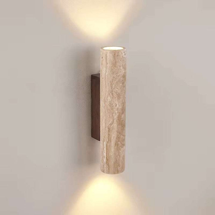 Vertical Travertine Wall Light