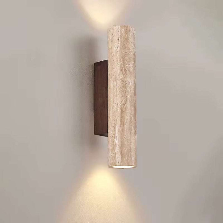 Vertical Travertine Wall Light