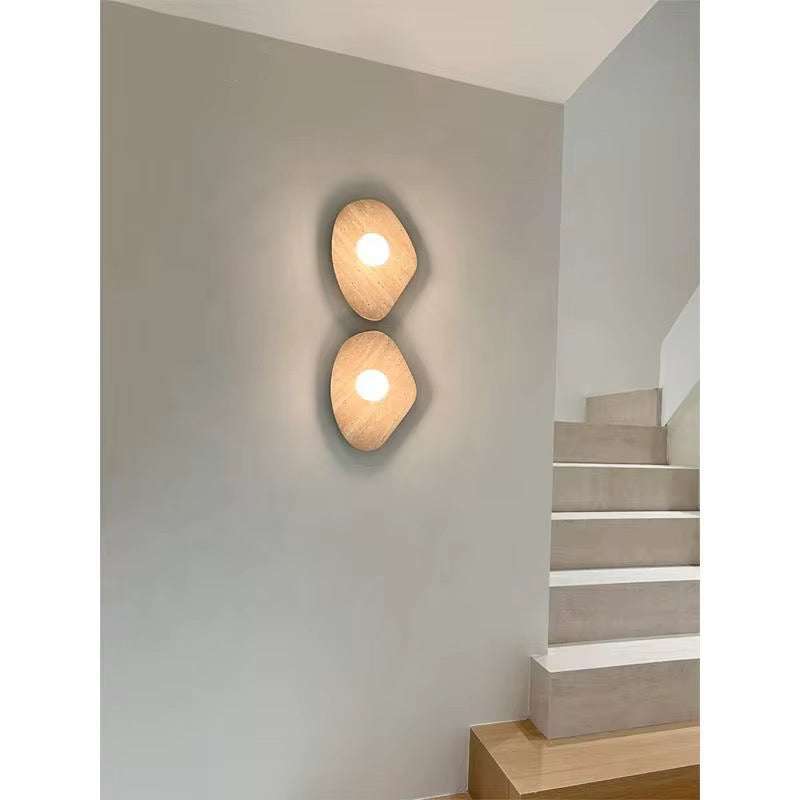 Travertine Globe Wall Light