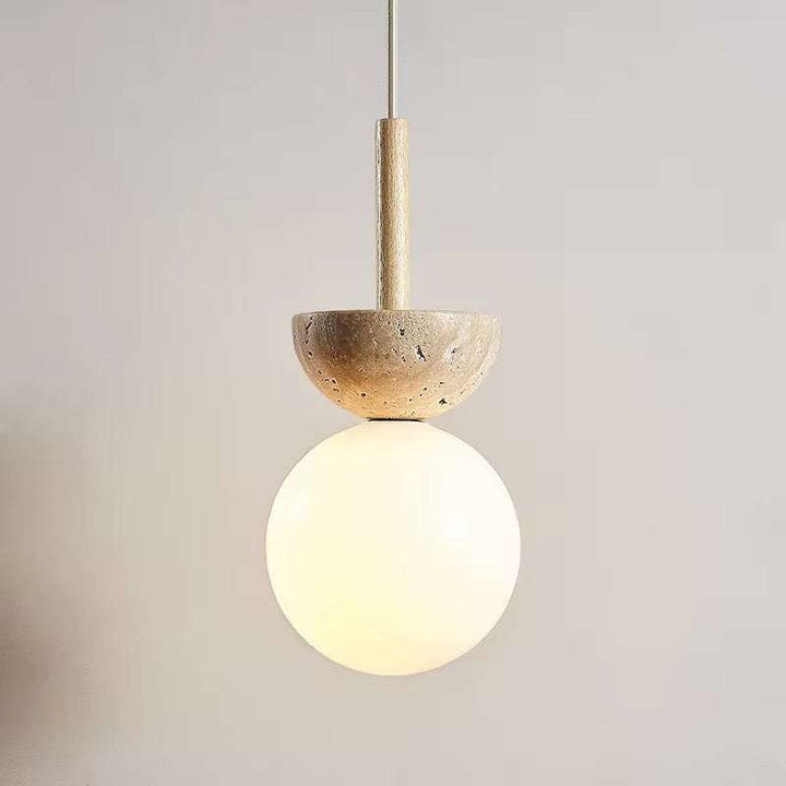 Stone Globe Hanging Light