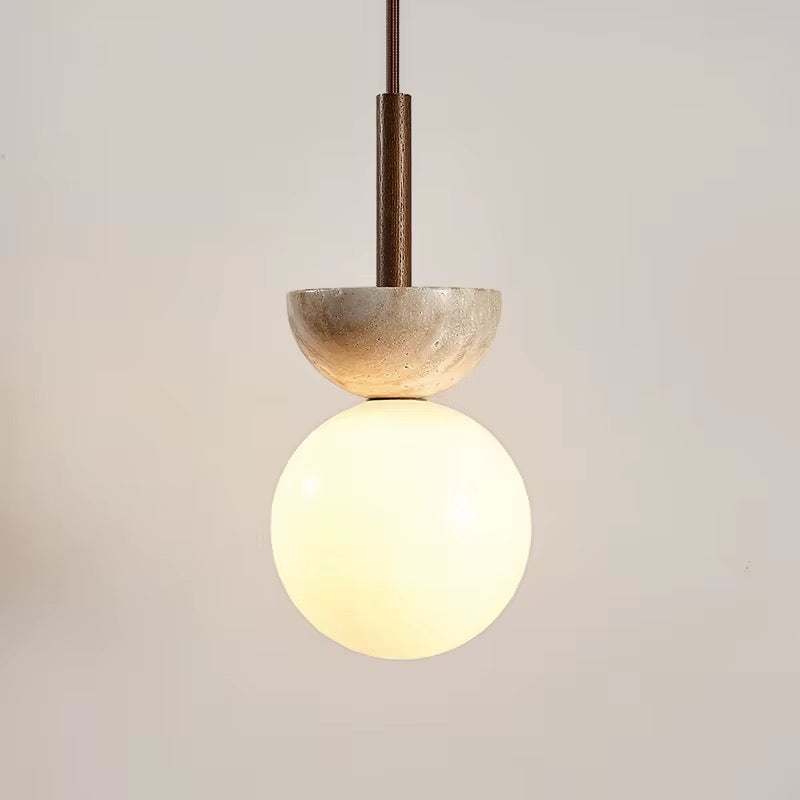 Stone Globe Hanging Light