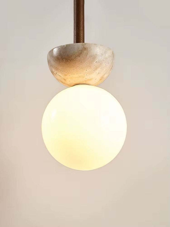 Stone Globe Hanging Light