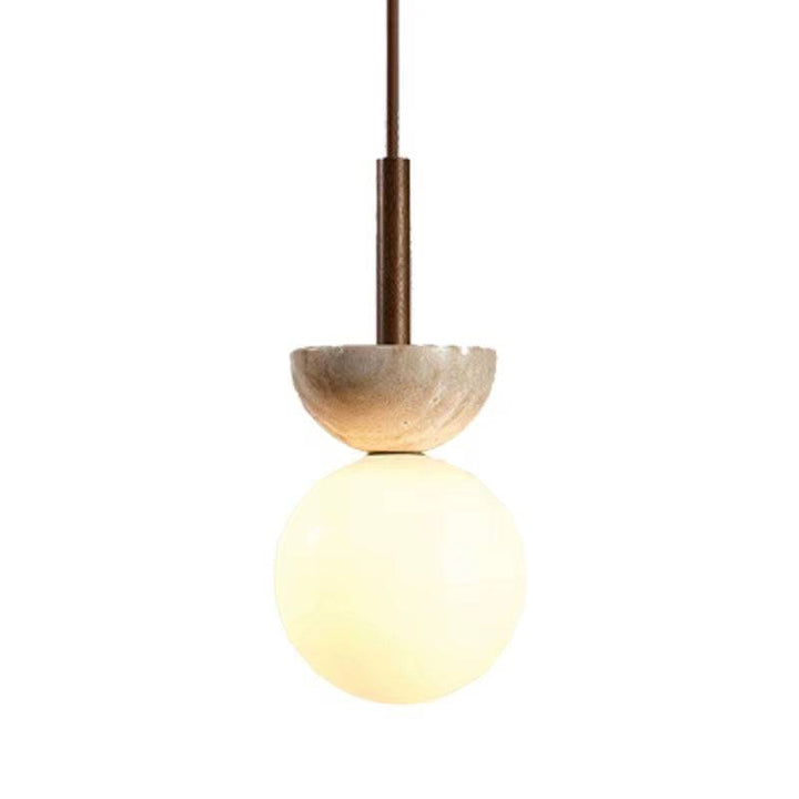 Stone Globe Hanging Light