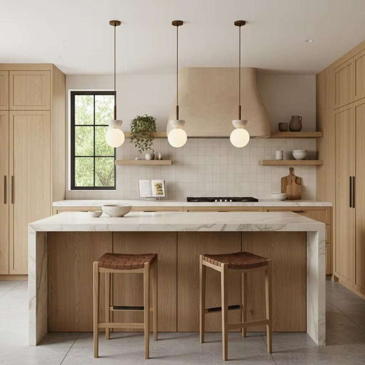 Stone Globe Hanging Light