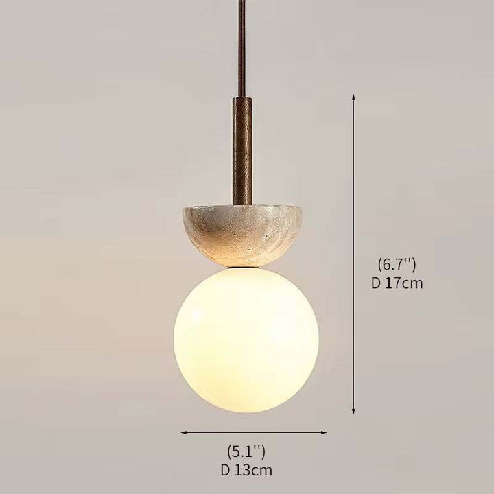Stone Globe Hanging Light