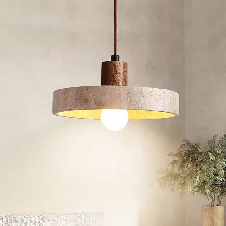 Travertine Disc Pendant