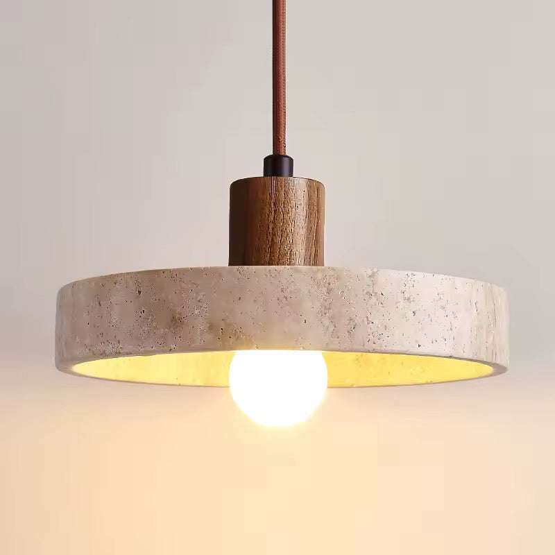 Travertine Disc Pendant