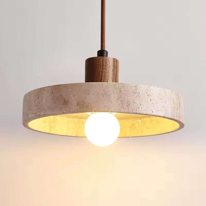 Travertine Disc Pendant