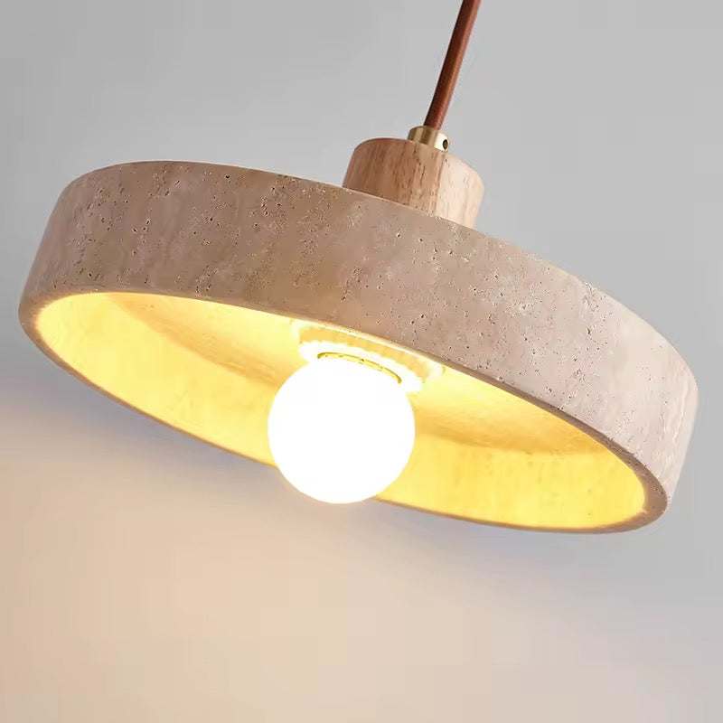 Travertine Disc Pendant