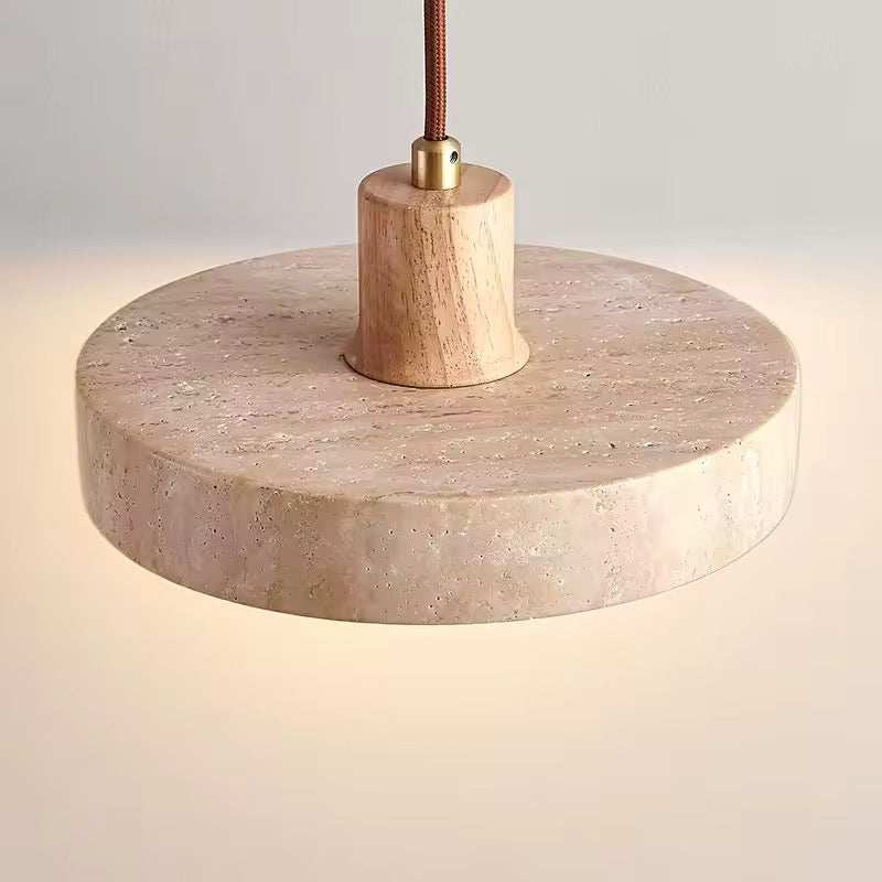 Travertine Disc Pendant