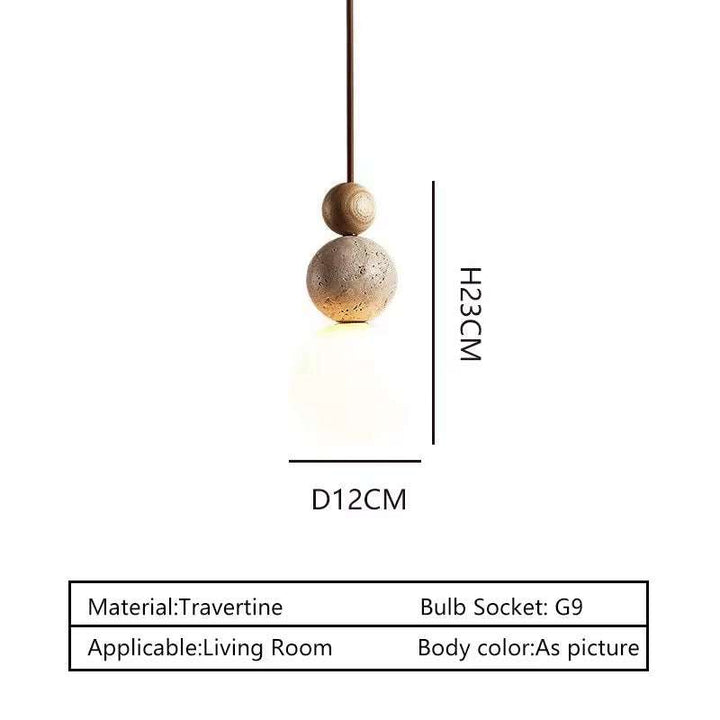 Travertine Stone Pendant Lights