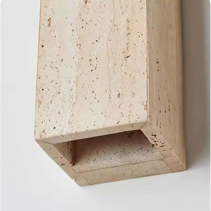 Minimal Wall Block Travertine Sconce