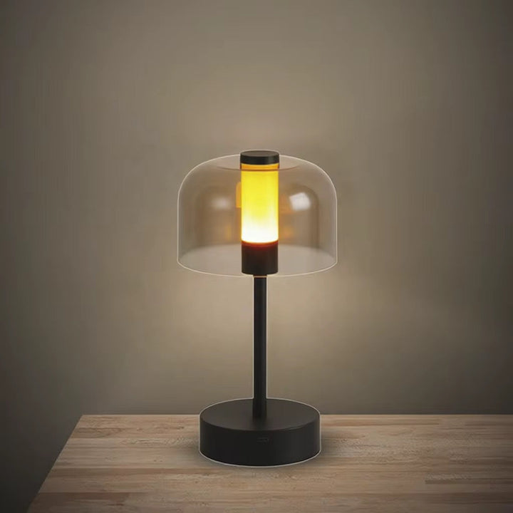 Modern Glass Dome rechargeable Table Lamp