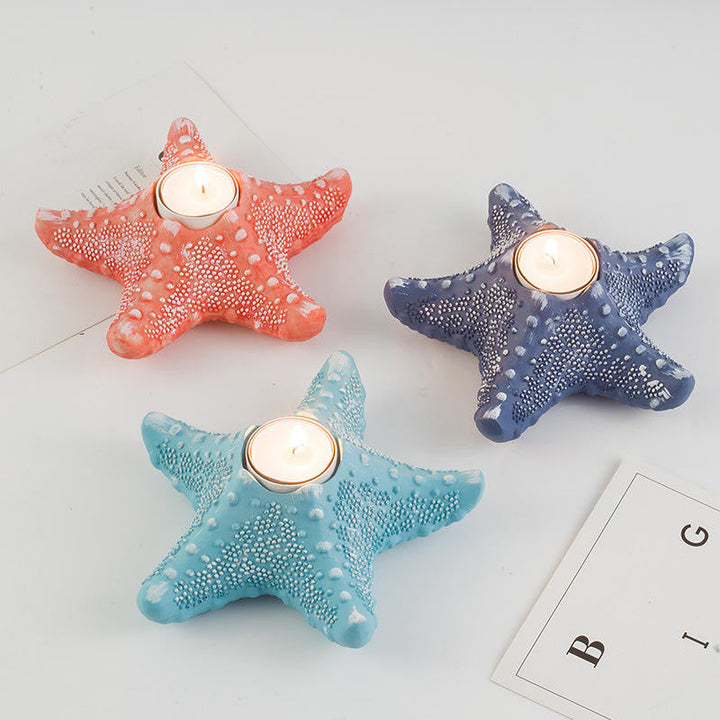 StarGlow - Colorful Starfish Candle Holders