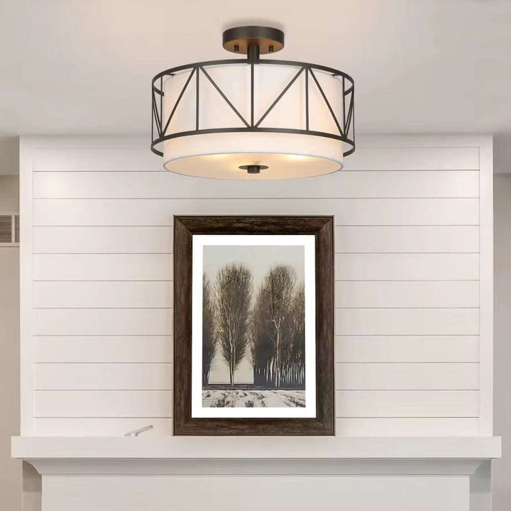 Industrial Drum Chandelier