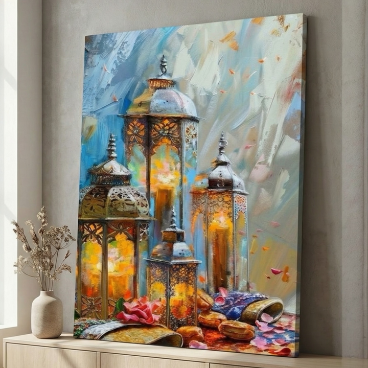Ramadan Lanterns Canvas Wall Art