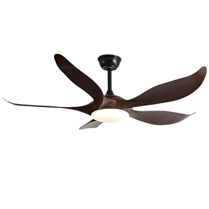 Modern 5-Blade Ceiling Fan with Integrated Light