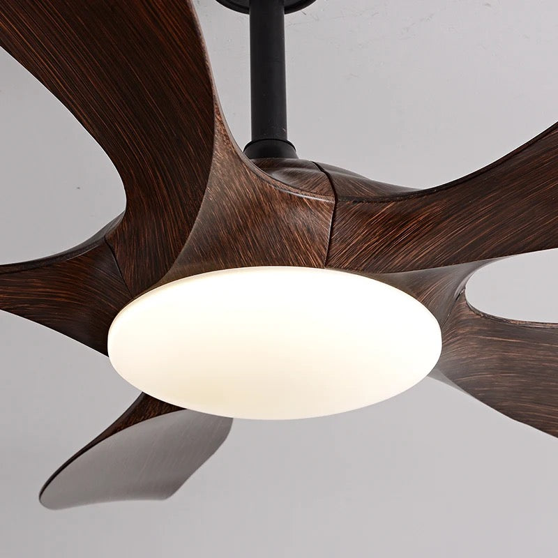 Modern 5-Blade Ceiling Fan with Integrated Light