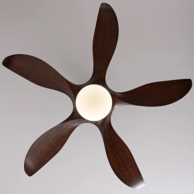 Modern 5-Blade Ceiling Fan with Integrated Light