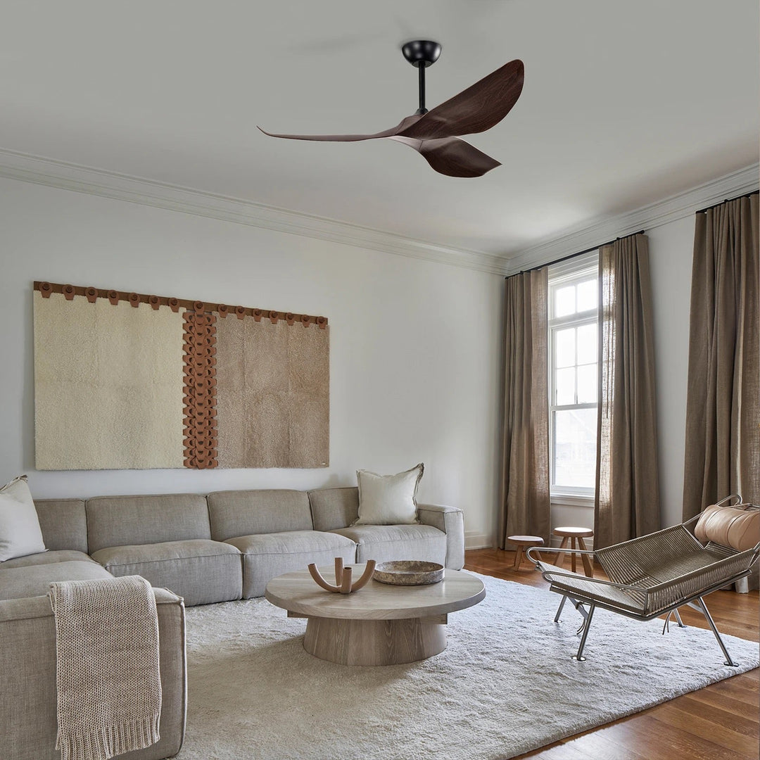 Modern 3-Blade Ceiling Fan with Sculptural Design