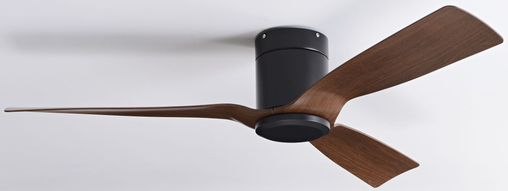 Modern Ceiling Fan with Walnut Blades, 52-inch