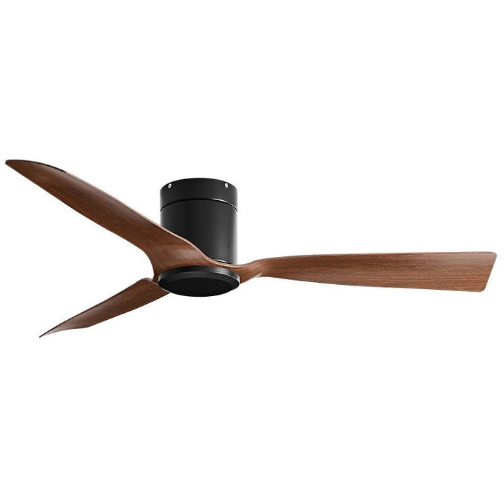 Modern Ceiling Fan with Walnut Blades, 52-inch