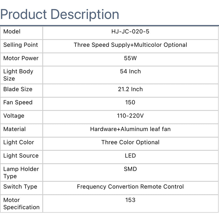 Modern Ceiling Fan with Integrated Light and Wooden Blades, 52-inch