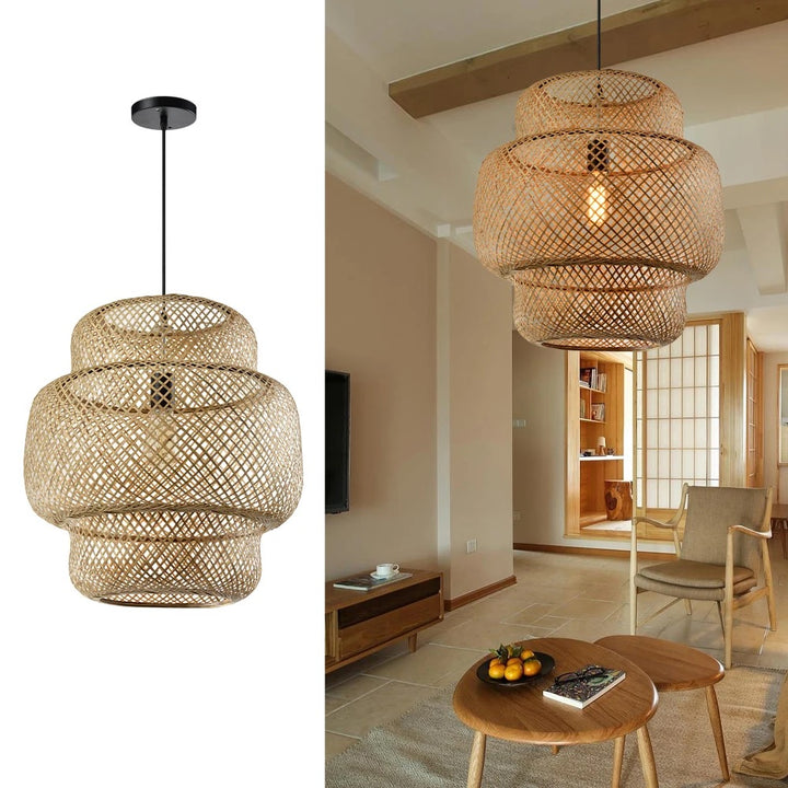 Handwoven Bamboo Pendant Light