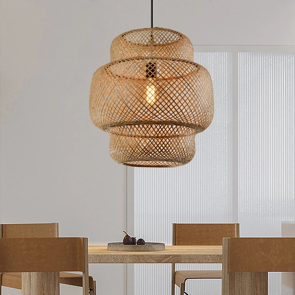 Handwoven Bamboo Pendant Light