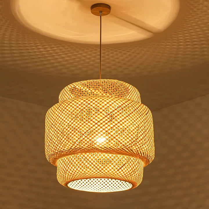 Handwoven Bamboo Pendant Light