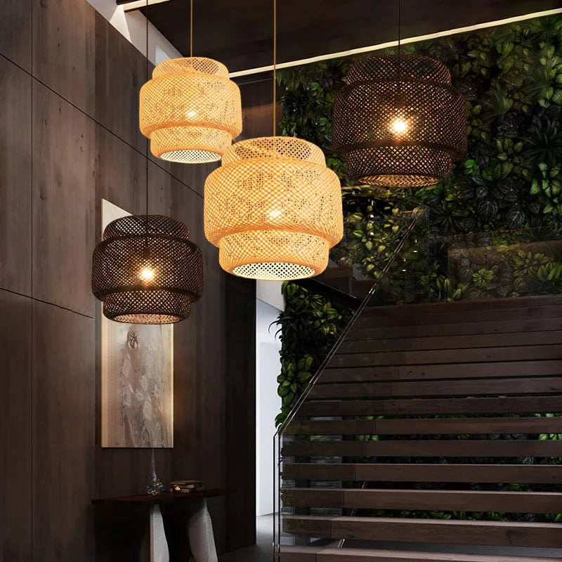 Handwoven Bamboo Pendant Light