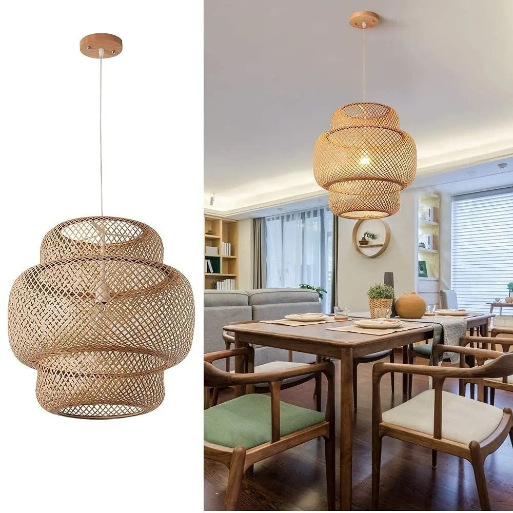 Handwoven Bamboo Pendant Light