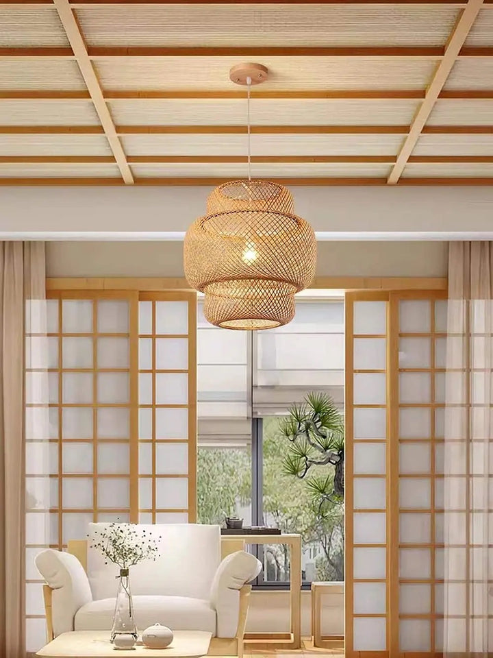 Handwoven Bamboo Pendant Light