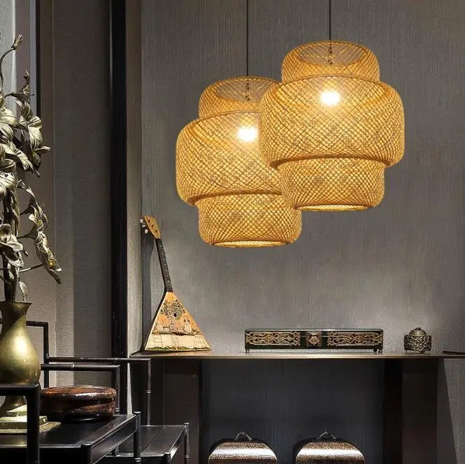 Handwoven Bamboo Pendant Light