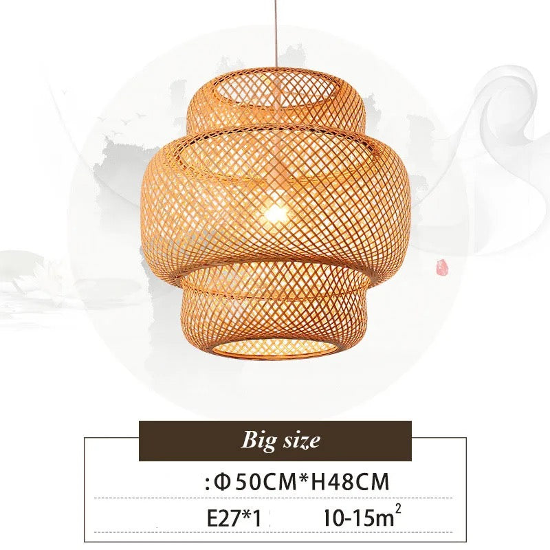 Handwoven Bamboo Pendant Light