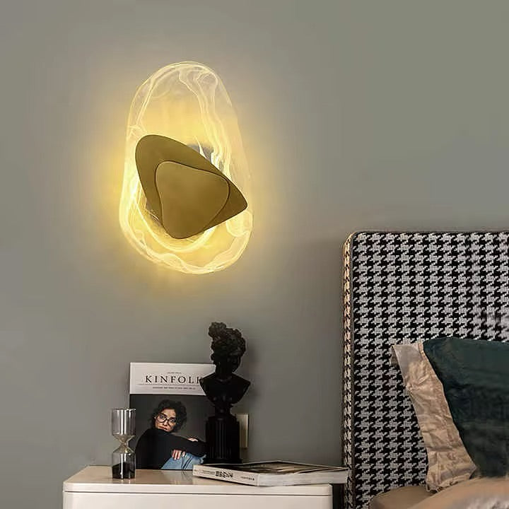 Artistic Swirl Wall Light - Black Background Edition