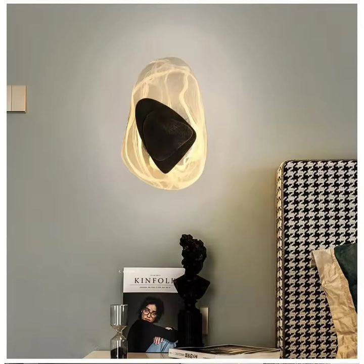 Artistic Swirl Wall Light - Black Background Edition