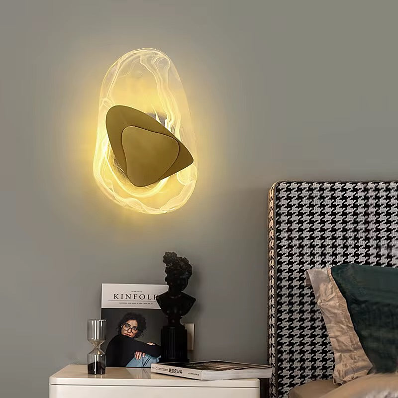 Artistic Swirl Wall Light - Black Background Edition