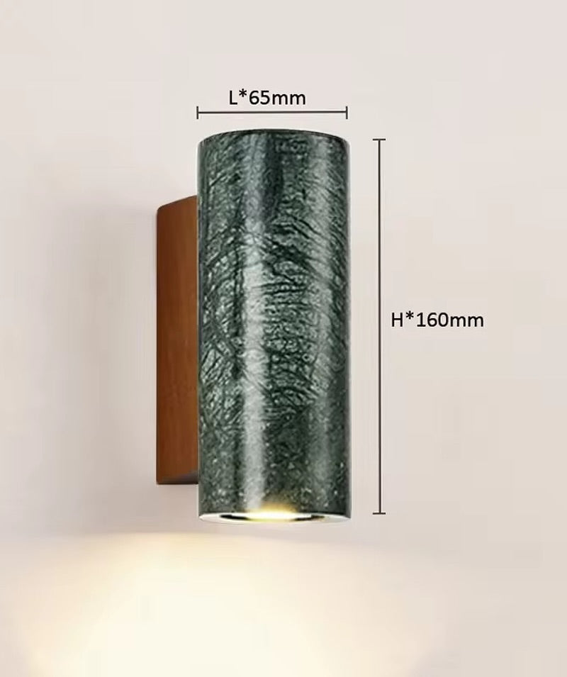 Black Cylinder Wall Light