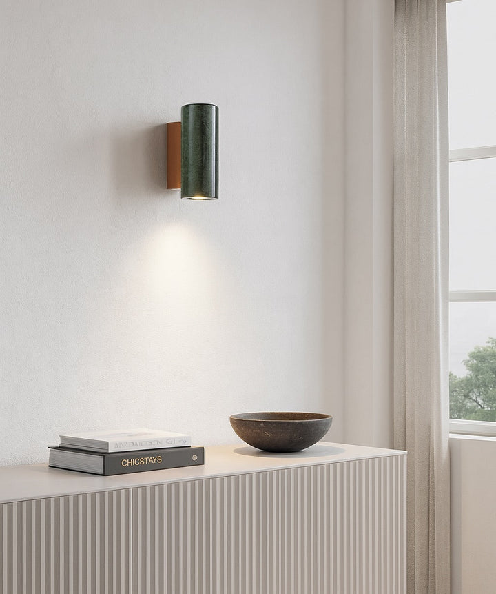 Black Cylinder Wall Light